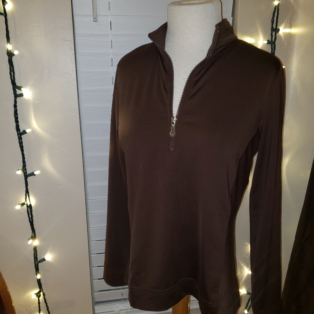 5/35 SWING GOLF SHIRT BROWN SZ M